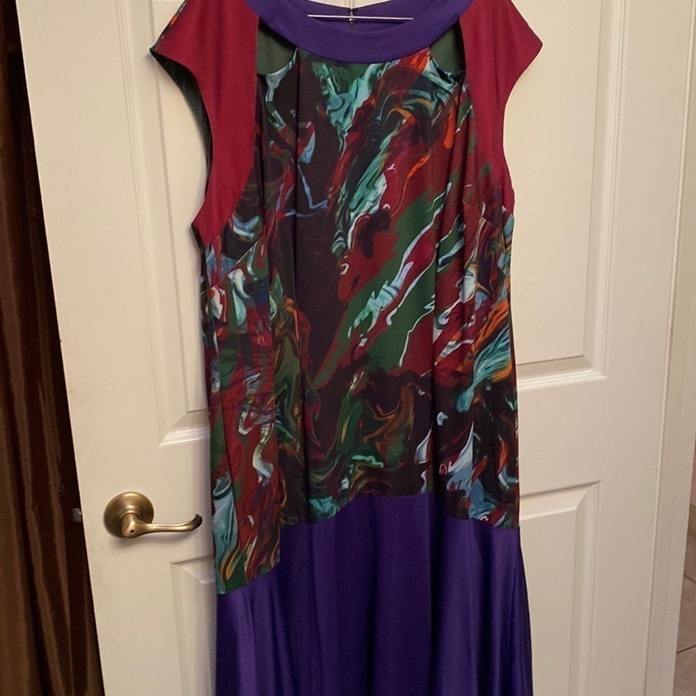 Y womens Jete stretch sleeveless zipper plus size dress 2x